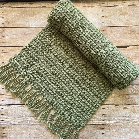 Unbranded Accessories - Womens Cozy Green Woven Throw Scarf